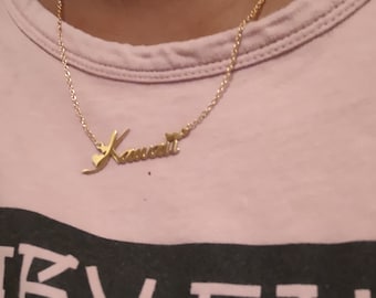 Collar de anime kawaii: bonito colgante de acero inoxidable chapado en oro / Joyas de regalo otaku