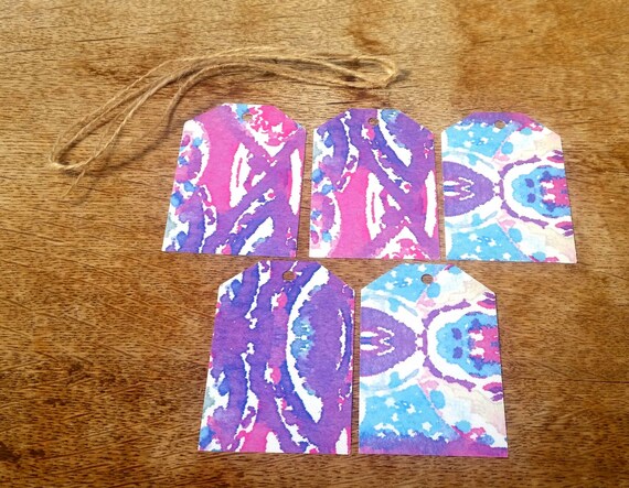 blank purple gift tags colourful kaleidoscope paper blue etsy