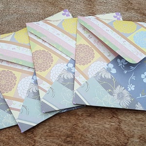 Floral envelopes, letter writing, set of four, handmade stationery, square envelopes, snail mail, scrapbooking, handmade envelopes image 6