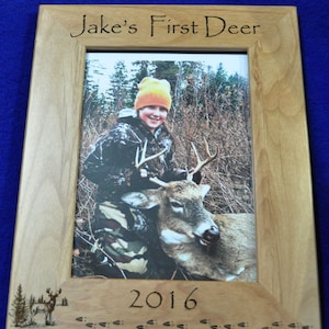 First Deer Frame First Deer Deer Hunting Frame Custom Frames 1st Deer Child's First Deer Frame Deer Hunting Frames Hunting image 1