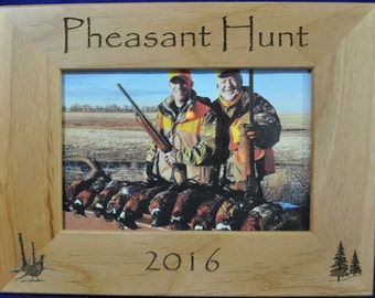 Pleasant Hunting ~ Pheasant Hunting Frame ~ Hunting Gift ~ Gift For Hunter ~ Hunting Picture Frame ~ Pheasant Hunter Gift ~ Pheasants ~ Hunt