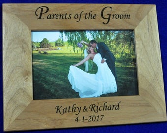 Parents Of The Groom ~ Wedding Gift For Parents ~ Custom Picture Frame ~ Grooms Parents Gift ~ Mother & Father Of The Groom ~ Wedding Frame