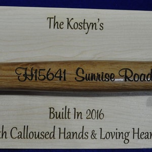New Home Gift ~ Contractor Gift ~ Realtor Gift ~ Housewarming Gift ~ Address Sign ~ Home Builder Gift ~ First Home Gift ~ New House Gift ~