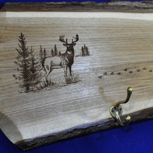 Christmas Gift For Dad ~ Deer Camp ~ Deer Coat Rack ~ Live Edge ~ Reclaimed Wood ~ Gifts For Hunter ~ Hunting Cabin ~ Hunting ~ Man Cave ~