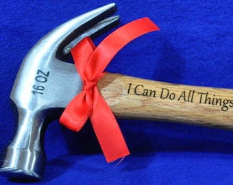 Confirmation Gift ~ Church Gifts ~ Christian Gift ~ Gift For Pastor ~ Gift For Clergy ~ Engraved Gift For Pastor ~ Engraved Hammer ~ Bible ~