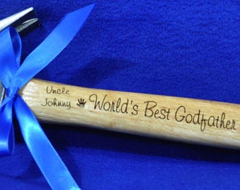 Gift For Godfather ~ Godfather Gift ~ Gift For Brother ~ Engraved Hammer ~ Godparents Gifts ~ Baptism Gifts ~ Godfather ~ Best Godfather ~