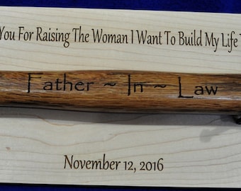 Father In Law Gift ~ Gift For Bride&#39;s Dad ~ Engraved Hammer Plaque ~ Gift For Father In Law ~ Engraved Hammer ~ Wedding Gift For Bride&#39;s Dad