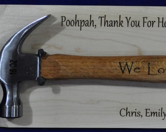 Gift For Dad ~ Gift For Grandpa ~ Engraved Hammer ~ Great Gift For Guys ~ Gifts ~ Custom Hammer Gift ~ Hammer ~ Birthday Gift For Guys ~ USA