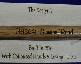 New Home Gift ~ Contractor Gift ~ Realtor Gift ~ Housewarming Gift ~ Address Sign ~ Home Builder Gift ~ First Home Gift ~ New House Gift ~