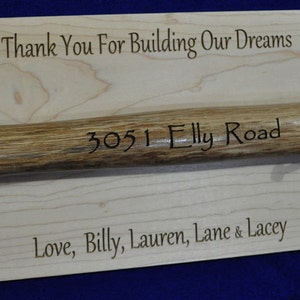 Gift For Home Builder ~ Contractor Gift ~ Realtor Gift ~ Gift For Construction Worker ~ Address Sign ~ Home Builder Gift ~ First Home Gift ~