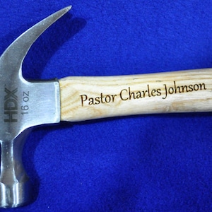 Gift For Pastor ~ Gift For Clergy ~ Gift For Priest ~ Engraved Hammer ~ Christian Gift ~ Bible Verse ~ Engraved Christian Gift ~ Church Gift