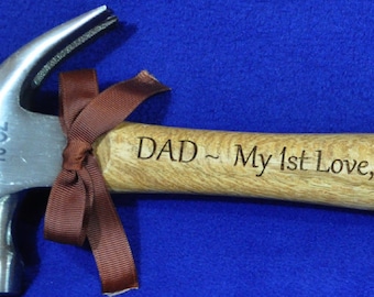 Dad Gift ~ Step Dad ~ Engraved Hammer ~ Father Of The Bride ~ Godfather Gift ~ Personalized Hammer ~ Christmas Gift For Dad ~ Christmas ~