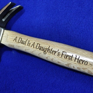 Father Of The Bride Gift To Dad From Bride Engraved Hammer Wedding Gift For Dad Birthday Gift Dad To Dad From Daughter Hammer image 1