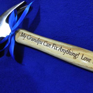 Engraved Hammer Grandfather Gift Personalized Hammer Grandpa Birthday Gift For Grandpa Grandpa Gift Great Gift for Grandpa image 1