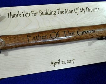 Father Of The Groom Gift ~ Parents Of The Groom Gift ~ Stepfather Of The Groom ~ Gift For Parent Of The Groom ~ Custom Engraved Hammer ~