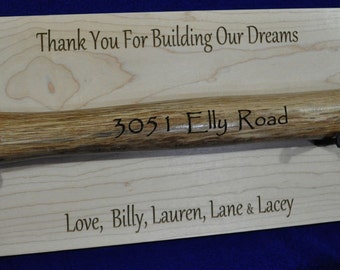 Gift For Home Builder ~ Contractor Gift ~ Realtor Gift ~ Gift For Construction Worker ~ Address Sign ~ Home Builder Gift ~ First Home Gift ~