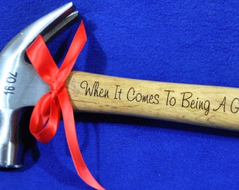 Step Dad Gift ~ Engraved Hammer ~ Stepfather Gift ~ Christmas Gift For Step Dad ~ Custom Gifts ~ Gift For Dad ~ Birthday For Him ~ Step Dad