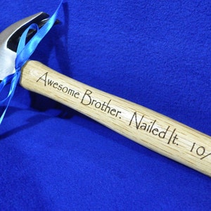 Gift For Brother Best Man Gift Birthday For Brother Engraved Hammer Brother In Law Gift Hammer Gift For Brother Best Man Gift image 2
