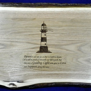 Wedding Gift To Parents Wedding Gift Lighthouse Gift Engraved Serving Tray Parents Of The Bride Gift Parents Of The Groom Gift image 2