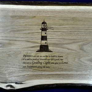 Wedding Gift To Parents Wedding Gift Lighthouse Gift Engraved Serving Tray Parents Of The Bride Gift Parents Of The Groom Gift image 1