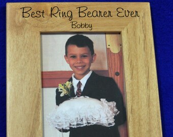 Ring Bearer Gift ~ Gifts For Ring Bearer ~ Ring Bearer Picture Frame ~ Bridal Party Gifts ~ Groomsmen Gifts ~ Weddings ~ Wedding Frames ~