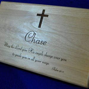 Confirmation Gift Graduation Gift Communion Gifts Gift For Godchild Bible Verse Gift Keepsake Box Gift For Young Man Valet Box image 1