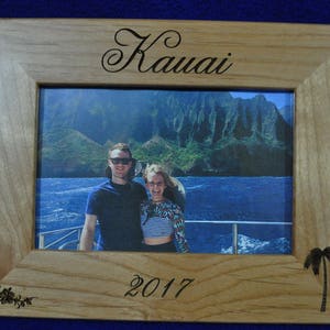 Vacation Frame Vacation Gift Engraved Frame Wedding Gift Honeymoon Frame Custom Frame Picture Frames Personalized Frames image 1