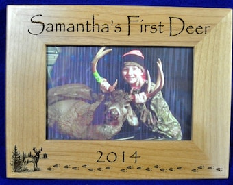 First Deer Frame ~ First Deer ~ Deer Hunting Frame ~ Custom Frames ~ 1st Deer ~ Child's First Deer Frame ~ Wood Engraved Frames ~ Deer ~ USA