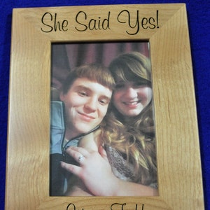 Engagement Frame ~ Wedding Proposal Frame ~ Gift For Engaged Couple ~ Wedding Frame ~ Bridal Shower ~ Engagement Ring ~ She Said Yes ~ Frame