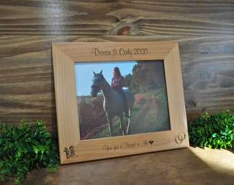 Horse Lover Gifts Best Horse Ever Engraved Natural Wood Frame