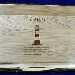 Personalized Gift To Parents Parents Gift Lighthouse Engraved Serving Tray Parents Of The Bride Gift Parents Of The Groom Gift image 2