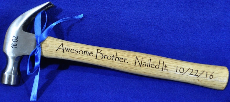 Gift For Brother Best Man Gift Birthday For Brother Engraved Hammer Brother In Law Gift Hammer Gift For Brother Best Man Gift image 1