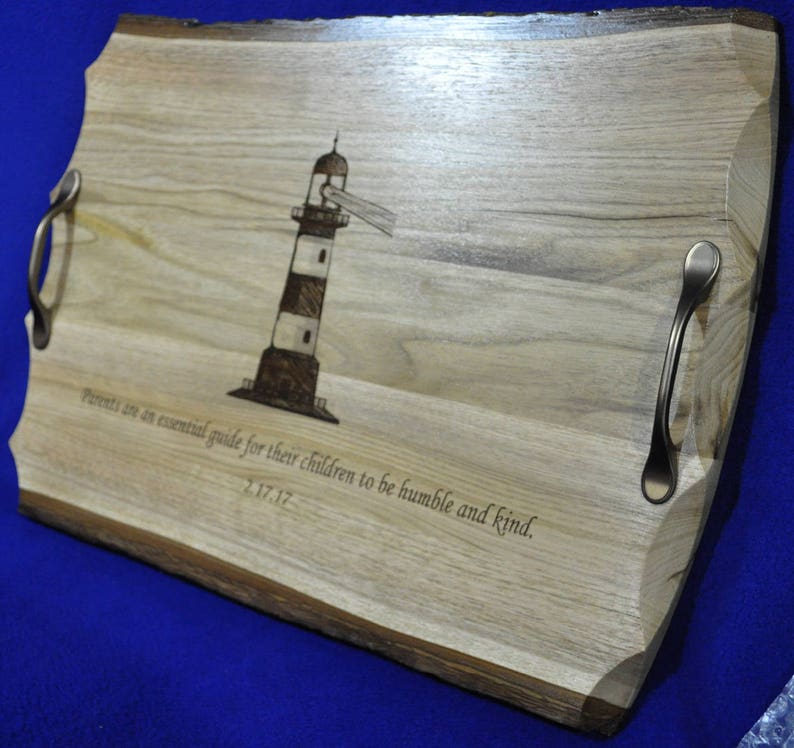 Wedding Gift To Parents Lighthouse Gift Serving Tray Parents Of The Bride Gift Parents Of The Groom Gift Gifts For Parents Gifts image 5