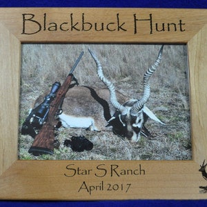 Hunting Black Buck Hunting Hunting Frame Hunting Gift Gift For Hunter Hunting Picture Frame Black Buck Hunter First Hunt Gift image 1