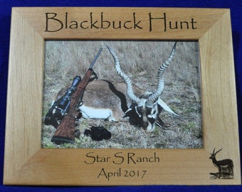 Hunting ~ Black Buck Hunting ~ Hunting Frame ~ Hunting Gift ~ Gift For Hunter ~ Hunting Picture Frame ~ Black Buck Hunter ~ First Hunt Gift