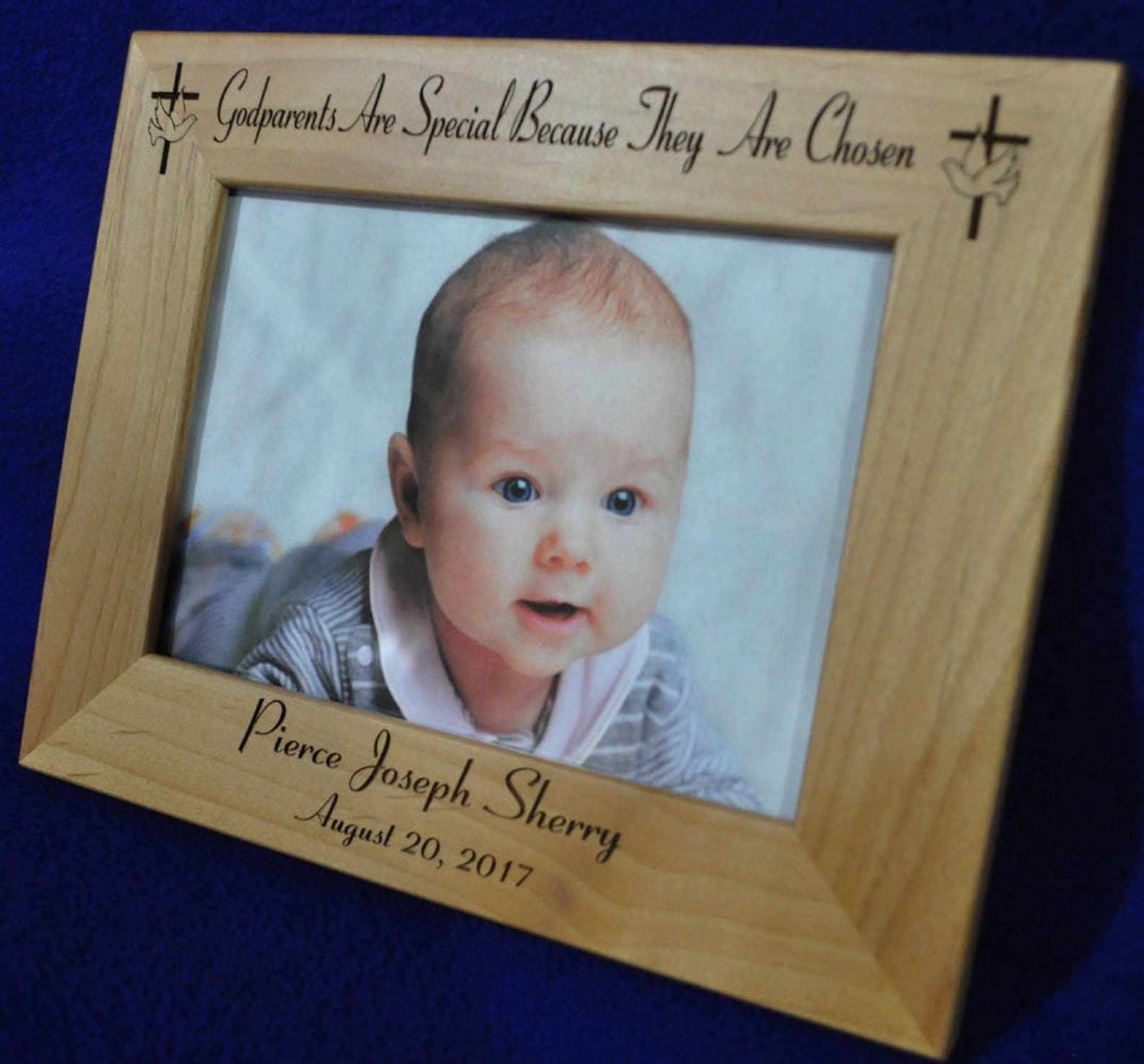 Godparent Gift Baptism Gift Baptism Frame Godfather Gift Etsy