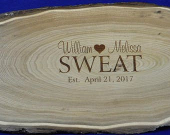 Wedding Guest Book ~ Wood Slab Guest Book ~ Tree Slice ~ Guest Book Alternative ~ Monogram Guest Book ~ Mr and Mrs Sign ~ Wedding Ideas ~