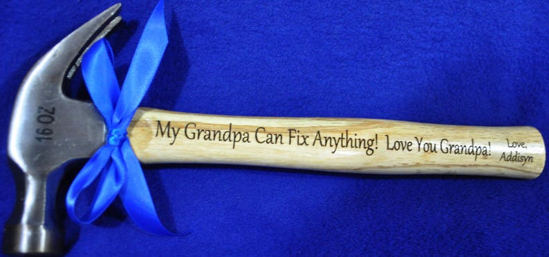 Engraved Hammer Grandfather Gift Personalized Hammer Grandpa Birthday Gift For Grandpa Grandpa Gift Great Gift for Grandpa image 4