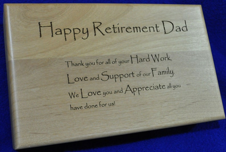 Retirement Gift Retirement Gift For Dad Engraved Wood Etsy