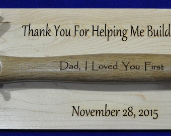 Father Of The Bride Gift ~ Engraved Hammer ~ Gift For Dad ~ Groomsmen Gift ~ Father Of The Groom ~ Stepfather Gift ~ Engraved Wedding Gift
