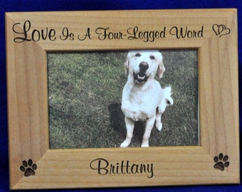 Pet Frame.  Dog Frame.  Personalized Pet Frame.  Engraved Pet Frame. Pet Gift. Pet Frame. Dog or Cat Frame. Pets. Gift For Pet Lover. Pet