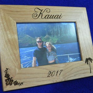 Vacation Frame Vacation Gift Engraved Frame Wedding Gift Honeymoon Frame Custom Frame Picture Frames Personalized Frames image 2