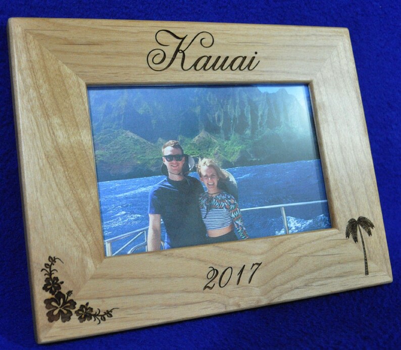 Vacation Frame Vacation Gift Engraved Frame Wedding Gift Honeymoon Frame Custom Frame Picture Frames Personalized Frames image 2