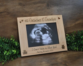 Pregnancy Announcement, Gifts For Grandma and Grandpa, Pregnancy Reveal, Baby Reveal, Ultrasound Frame, New Baby Reveal, Babies, Christmas