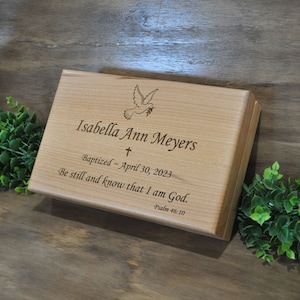 Baptism Gifts, Gifts For Godchild, Boy and Girl Baptism, Confirmation Gift, Graduation Gift, First Communion, Christian Gifts, Keepsake Box