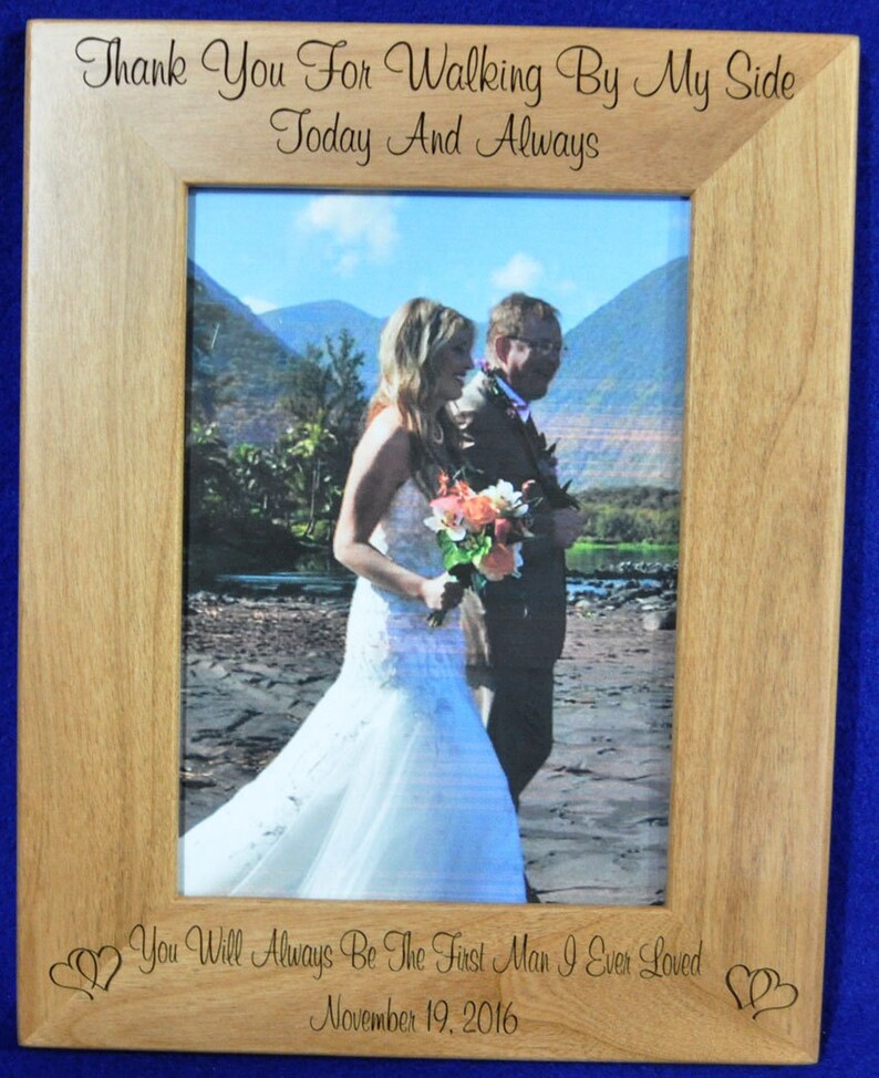 Father Of The Bride Gift Gift For Dad Birthday Gift For Dad Christmas Gift Dad Engraved Picture Frames To Dad From Bride Frames image 4