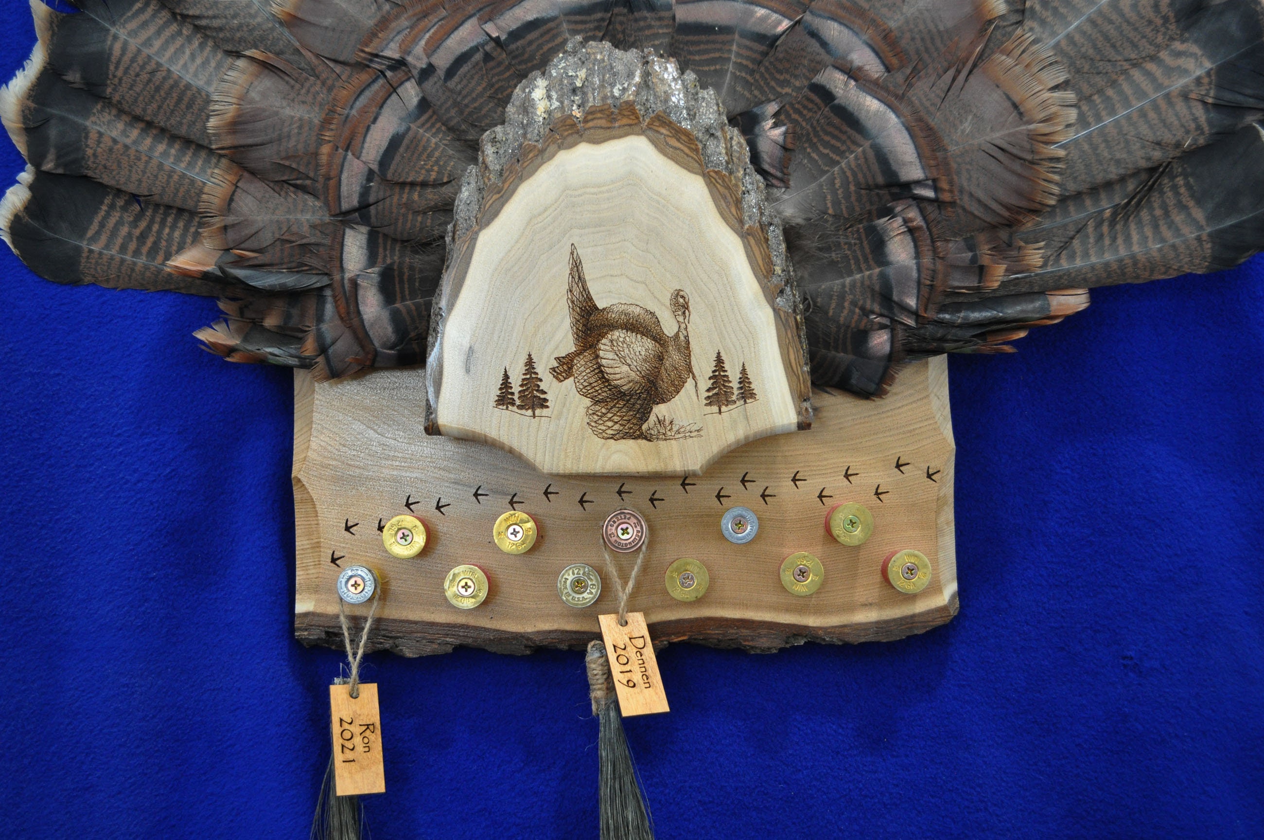 Turkey Fan and Beard Display Turkey Hunting Turkey Fan Etsy