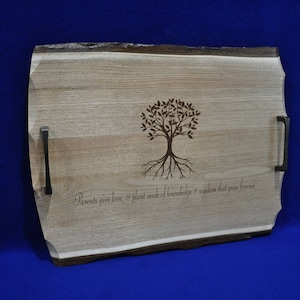 Gift For Parents ~ Wedding Gift To Parents ~ Family Tree ~ Engraved Serving Tray ~ Gift For Brides Parents ~ Gift For Grooms Parents ~ Tray