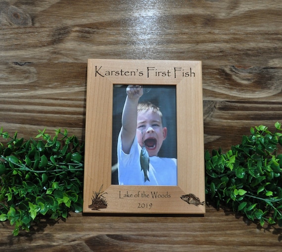 First Fish, Fishing, Child's 1st Fish, Custom Fish Frame, Picture