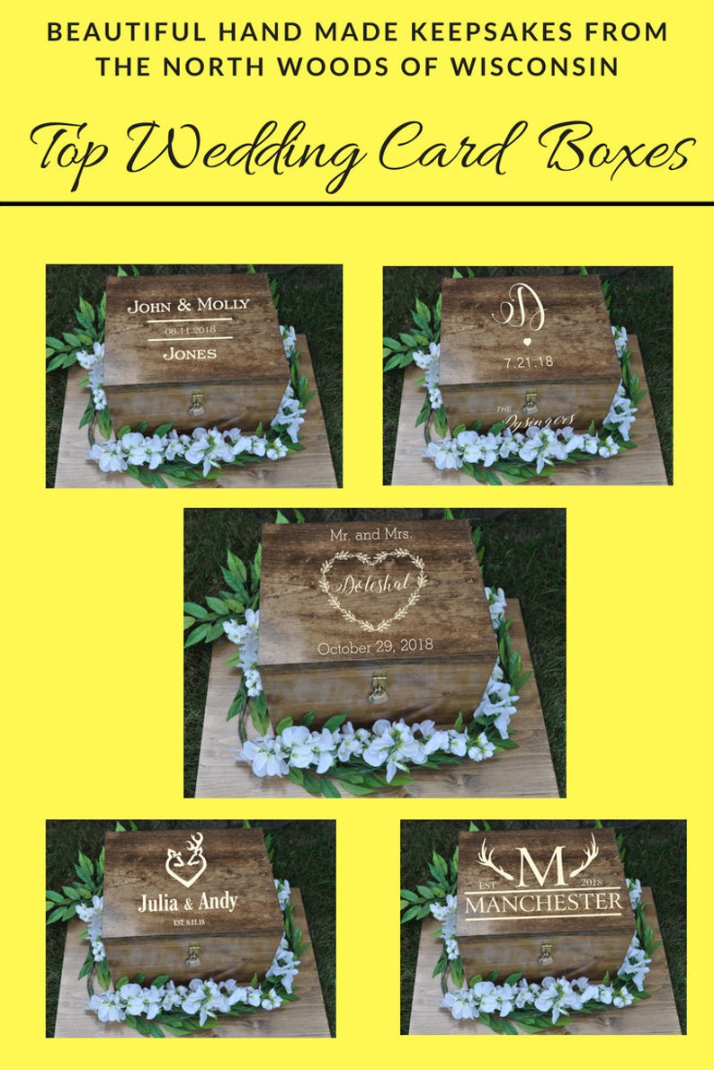 Wedding Card Box Card Box With Lock and Key Wedding Card Etsy